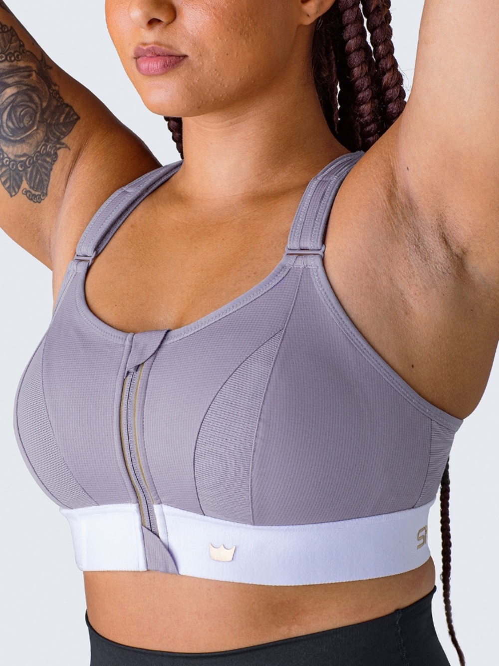 SHEFIT Ultimate Sports Bra, Size Luxe, Color Victorious (lavender)
